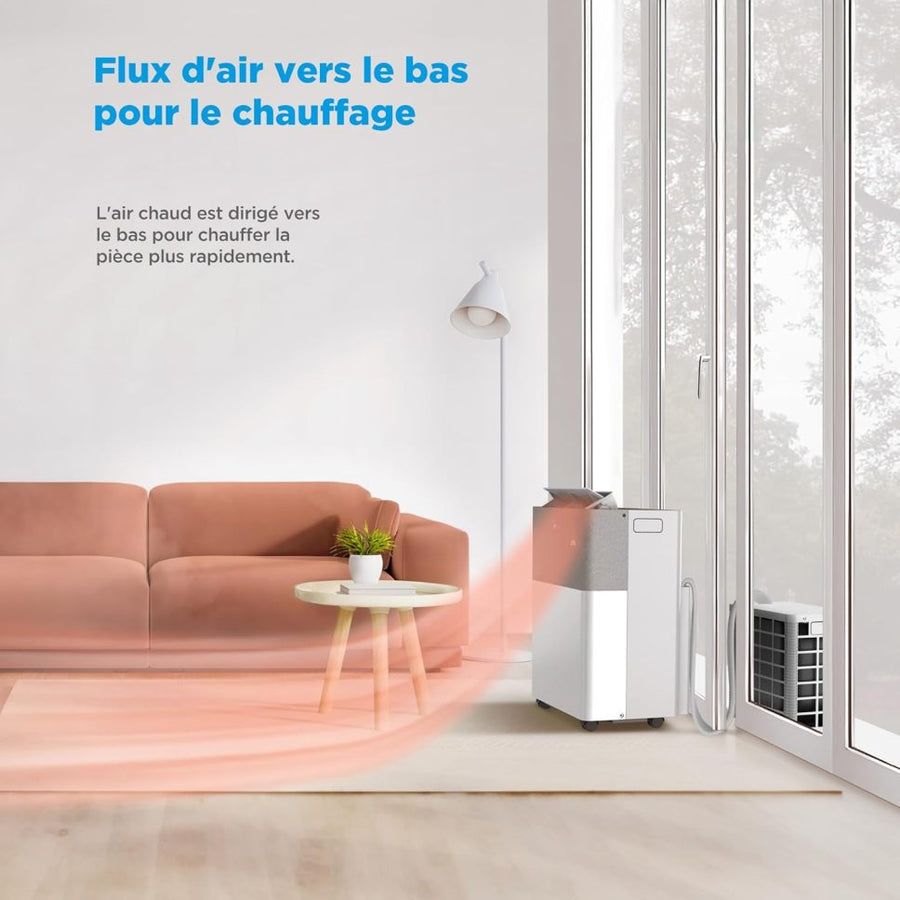 MIDEA Climatiseur PortaSplit Mobile Silencieux 4-in-1| 12000 BTU | Chauffage et Climatisation Portable Prêt à Poser 3,5kW- Clim Mobile avec rafraîchisseur, déshumidificateur, chauffage,ventilateur 1
